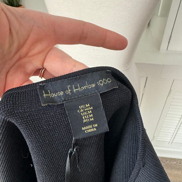 NWT House of Harlow 1960 Black Knit Compression Tank Size M - Picture 5 of 6